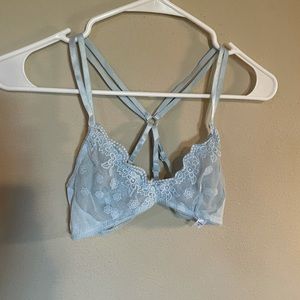Tillys baby blue bralette lace size small strappy